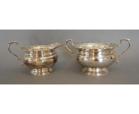 A Birmingham Two Handled Sucrier, together with a matching cream jug, 10oz 