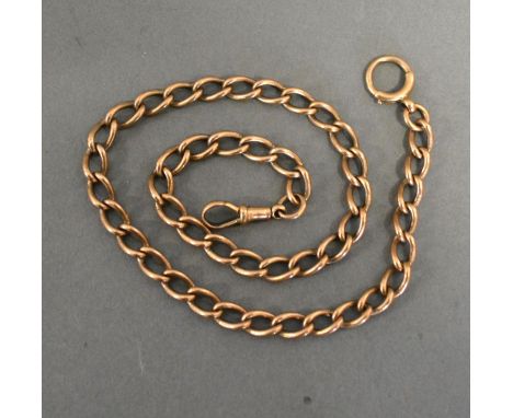 A 9 ct. Gold Linked Watch Chain, 33.1 gms 