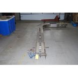 Conveyor 8'9.5" long straight into 90 degree corner, 3'9" drive section, 10" wide chain, 1/2 hp leas