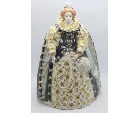 A Royal Worcester figure of Queen Elizabeth I, with certificate 