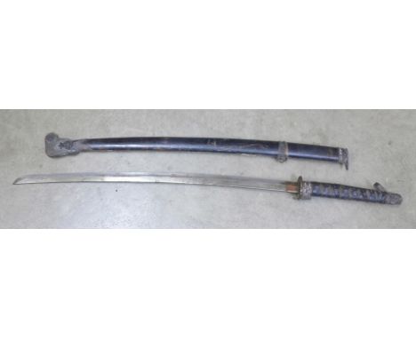 An early 20th Century Japanese sword with scabbard 