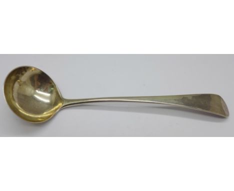 A George III silver ladle, London 1792, 45.3g 