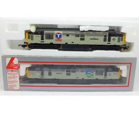 Two Lima model engines, Class 37410 and Class 37099, boxed 