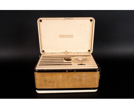 Canadian Marconi Phone Bakelite Cased-Portable Personal Receiver - Radio. Model P2OB Made 1948, Features Long Wave and Medium