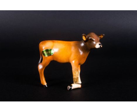 Beswick Animal Figure ' Jersey Calf ' Light Brown. Model No.1249D. Designer A. Gredington. Issued 1956-1975. Restoration to F