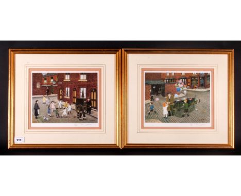 Tom Dodson Pair Of Limited Edition Numbered Artist Signed In Pencil Coloured Prints, 1. Rag & Bone Man, number 372-850 1990, 