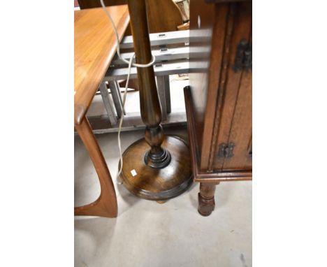 A traditional mahogany standard lamp
