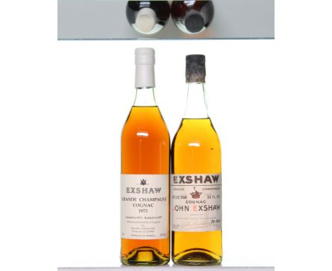 Exshaw Grand Champagne Cognac (Circa 1950's)   Label coming away   1x70   1973 Exshaw Grand Champagne Cognac 1x70cl      Tota