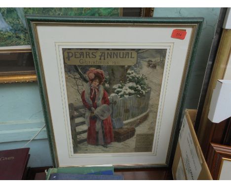 Original pairs print framed dated 1911, stating Pears Christmas Annual