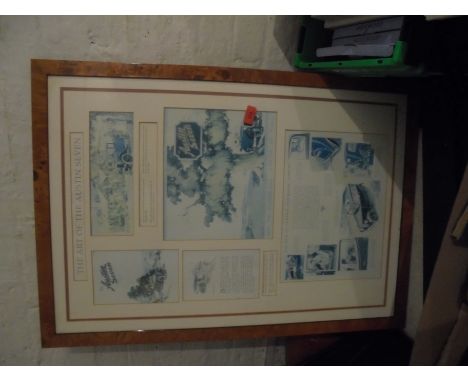 Framed print with description entitled 'Art of the Austin 7'