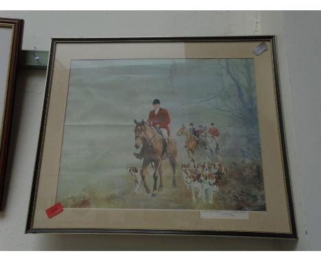 PICTURES AND PRINTSFramed print of Huntsman with Pack of Hounds
