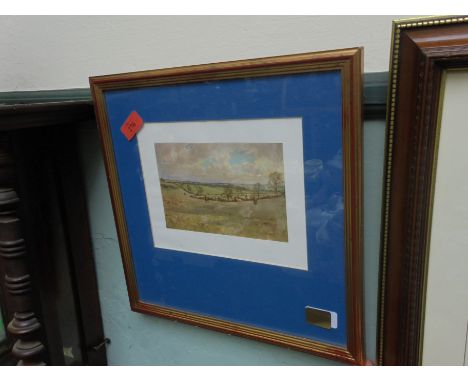 Print of hunting scene, horses and hounds