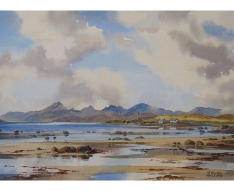 •STIRLING GILLESPIE (Scottish 1908 - 1993) ST NINIANS BAY Watercolour, signed, 27 x 37cm (10 1/2 x 14 1/2") T & R Annan & Son