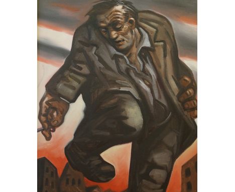 •PETER HOWSON OBE (Scottish b. 1958)  SUNSET DOSSER Oil on canvas,signed, 91 x 76cm (30 x 36")