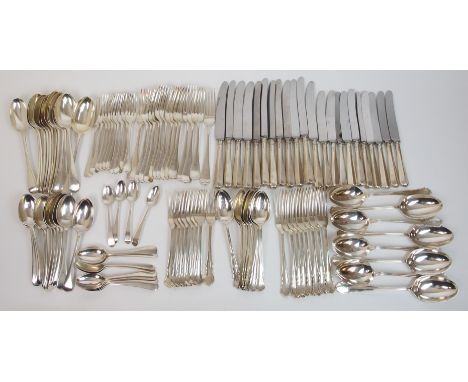 A part suite of silver cutlery by William Hutton & Sons Limited, Sheffield 1917, comprising; eight table spoons, eight dinner