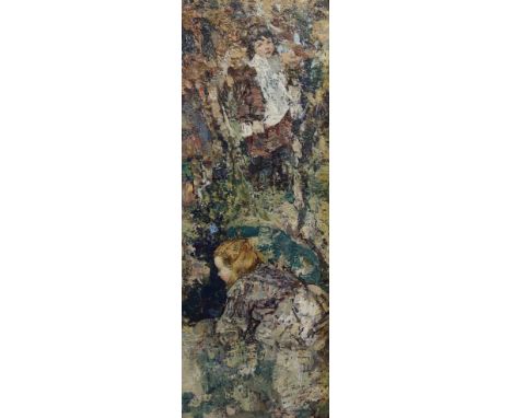 EDWARD ATKINSON HORNEL (Scottish 1864 - 1933) AUTUMN IN GALLOWAY Oil on canvas laid on panel, signed and dated 1901, 43 x 15c