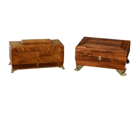 Y A GEORGE IV ROSEWOOD JEWELLERY CASKETCIRCA 1830The interior with a tray14cm high, 28.5 high wide, 23cm deepTogether with a 