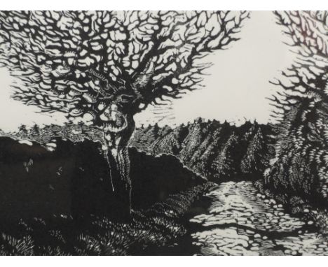 A Limited Edition print after B White, Winter Sunshine, signed and dated 2003 and numbered 3125, 6"x8", framed and glazed