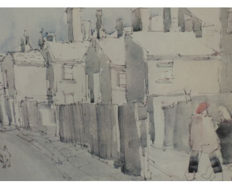 A Limited Edition print after, Harold Riley, Glossop Street, signed and dated (19)78, and numbered 161/200, 9"x10" framed and