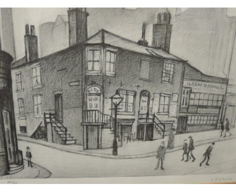 A Limited Edition print after L S Lowry, Great Ancoats Street, Manchester with publishers blind stamp  - Leigh Gallery label,