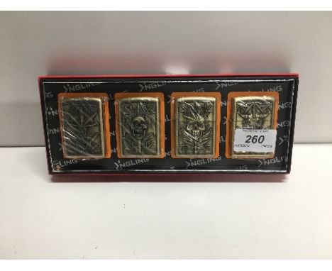 1 BOX OF 4 ZIPPO STYLE LIGHTER`S - AS NEW