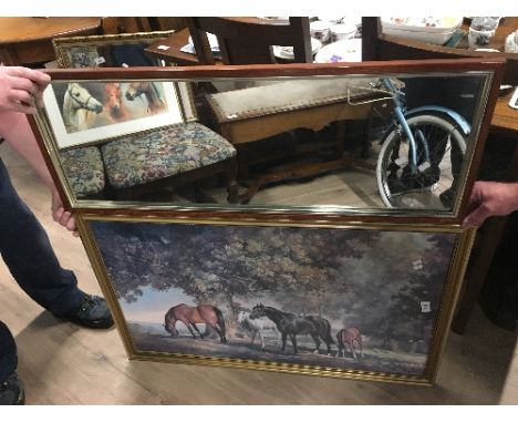 HORSE PRINT AND MIRROR