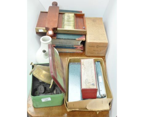A pill roller, two Chemist's ledgers and other items