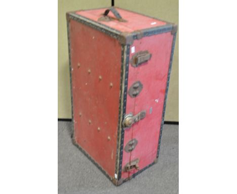 A red two handled trunk