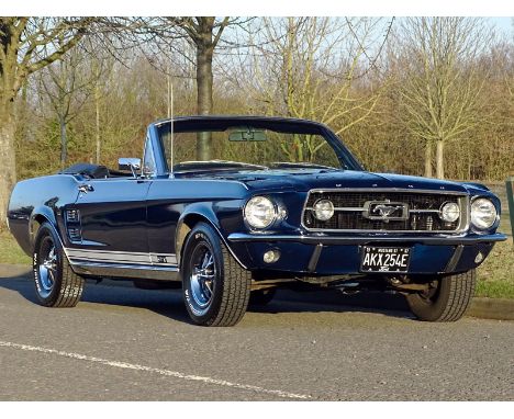 1967 Ford Mustang GT Convertible- 1 of just 283 Ford Mustang Convertibles to be finished in Nightmist Blue with Black bucket 