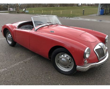 1956 MG A 1500 Roadster- One of only 210 RHD examples built in 1955- Very original and mostly unrestored- Red with Black inte