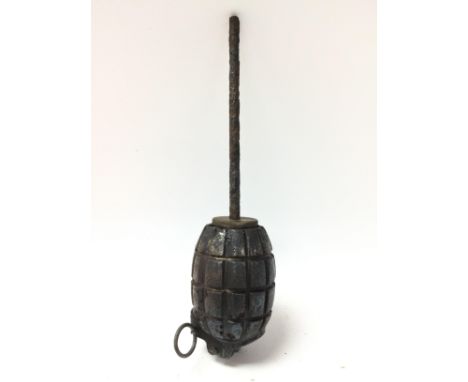 INERT WW1 British No23 Rifle Grenade with Inner and Rod Base Dated 1916. H &amp; T Vaughan Staffordshire.