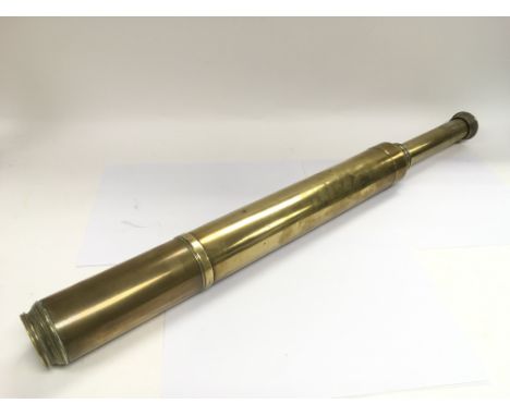 A vintage Negretti &amp; Zambra brass telescope.