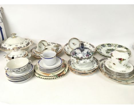 Ceramic plates, bowls, ladles by Doulton, Prelude, Albert, Booths etc