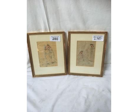  Sale Item:    2 INDIAN W C PAINTINGS   Vat Status:   No Vat   Buyers Premium:  This lot is subject to a Buyers Premium of 15