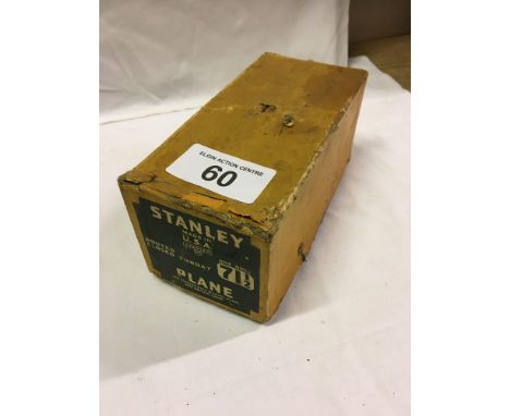  Sale Item:    BOXED STANLEY No 71.5 PLANE USA (BOX AF)  Vat Status:   No Vat   Buyers Premium:  This lot is subject to a Buy