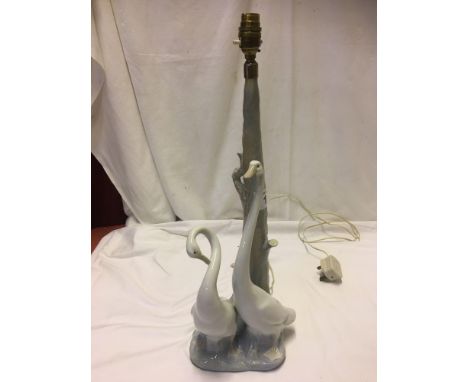  Sale Item:    LLADRO GEESE LAMP   Vat Status:   No Vat   Buyers Premium:  This lot is subject to a Buyers Premium of 15% + V