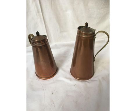  Sale Item:    2 (1 BENSON) COPPER POTS (AF)   Vat Status:   No Vat   Buyers Premium:  This lot is subject to a Buyers Premiu