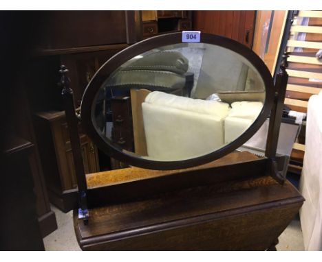 Sale Item:    OAK OVAL MIRROR (AF)   Vat Status:   No Vat   Buyers Premium:  This lot is subject to a Buyers Premium of 15% 