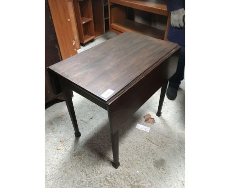  Sale Item:    MAHOGANY DROP LEAF TABLE   Vat Status:   No Vat   Buyers Premium:  This lot is subject to a Buyers Premium of 