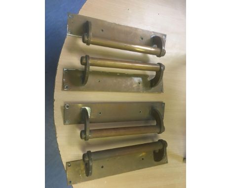  Sale Item:    4 COPPER DOOR HANDLES   Vat Status:   No Vat   Buyers Premium:  This lot is subject to a Buyers Premium of 15%