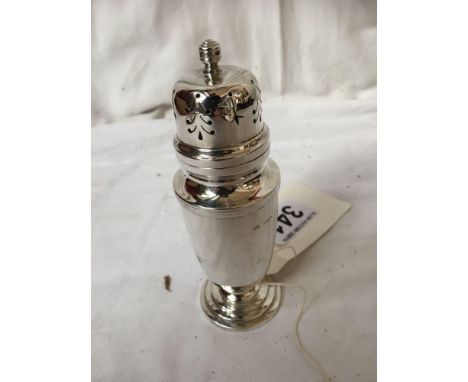  Sale Item:    SILVER SUGAR SIFTER   Vat Status:   No Vat   Buyers Premium:  This lot is subject to a Buyers Premium of 15% +