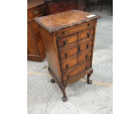  Sale Item:    SMALL WALNUT CABINET (AF)   Vat Status:   No Vat   Buyers Premium:  This lot is subject to a Buyers Premium of