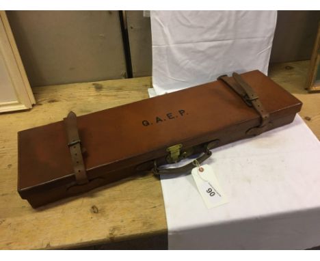  Sale Item:    BOFS &amp; CO LONDON LEATHER GUN CASE- NO KEY  Vat Status:   No Vat   Buyers Premium:  This lot is subject to 