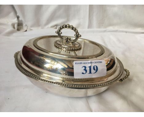  Sale Item:    MAPPIN &amp; WEBB E P PLATED SERVING DISH  Vat Status:   No Vat   Buyers Premium:  This lot is subject to a Bu