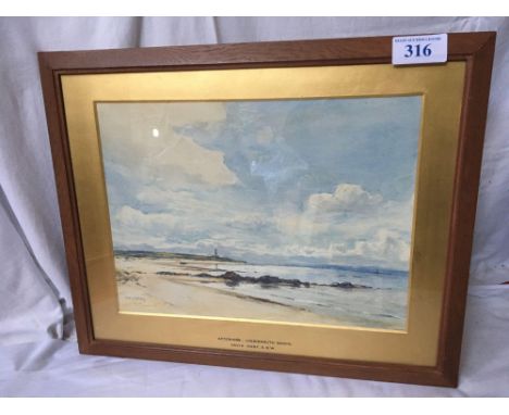  Sale Item:    WC PAINTING BY D WEST AFTERNOON LOSSIEMOUTH SANDS  Vat Status:   No Vat   Buyers Premium:  This lot is subject
