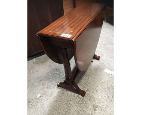  Sale Item:    INLAID DROP LEAF TABLE (AF)   Vat Status:   No Vat   Buyers Premium:  This lot is subject to a Buyers Premium 