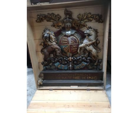  Sale Item:    ROYAL WARRANT PLAQUE APPOINTMENT TO H M THE KING (AF)  Vat Status:   No Vat   Buyers Premium:  This lot is sub