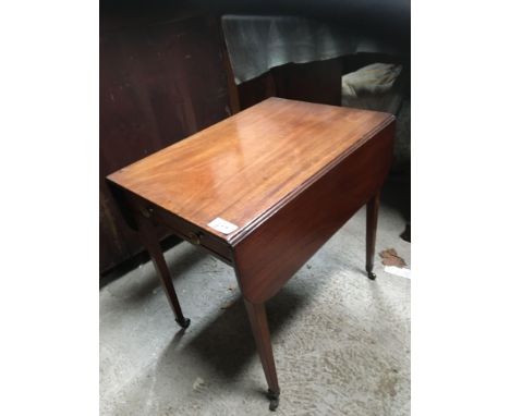  Sale Item:    MAHOGANY DROP LEAF TABLE   Vat Status:   No Vat   Buyers Premium:  This lot is subject to a Buyers Premium of 