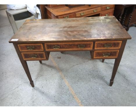  Sale Item:    MAHOGANY INLAID WRITING TABLE   Vat Status:   No Vat   Buyers Premium:  This lot is subject to a Buyers Premiu