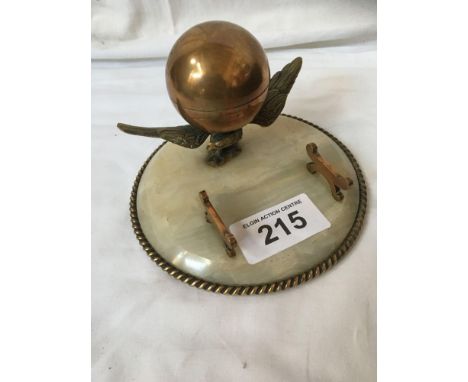  Sale Item:    INKWELL STAND PAGE KEEN &amp; PAGE PLYMOUTH  Vat Status:   No Vat   Buyers Premium:  This lot is subject to a 